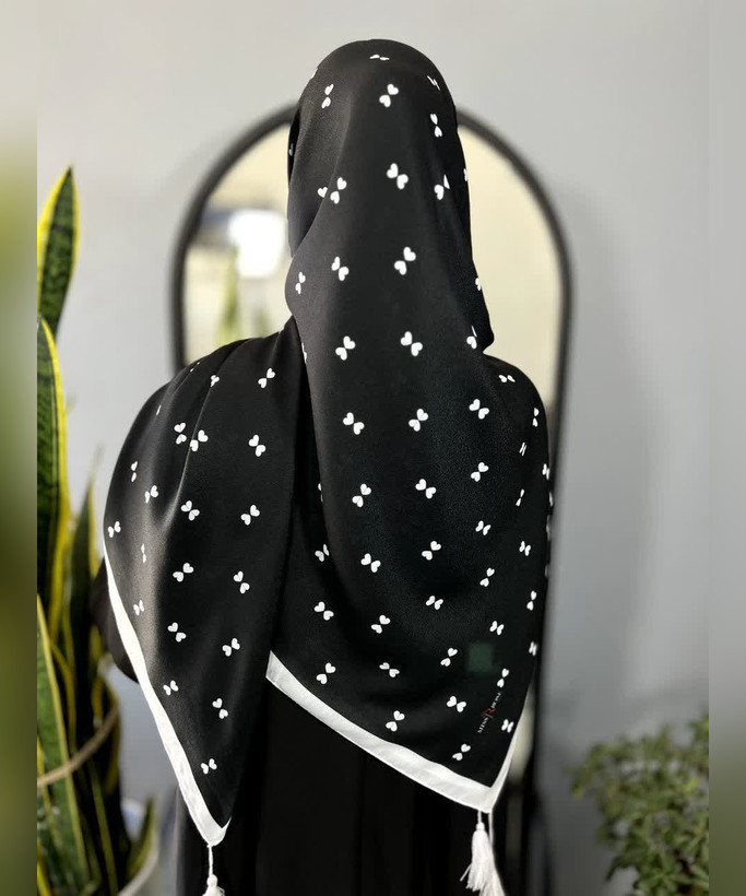 روسری نخی طرح پاپیون قواره ۱۴۰