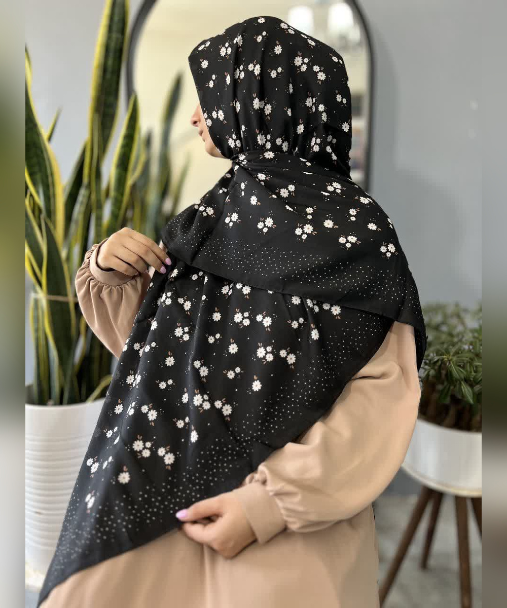 روسری نخی گل‌ریز قواره ۱۴۰