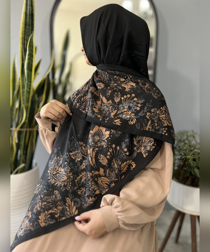 روسری نخی طرح بتهجقه قواره ۱۴۰