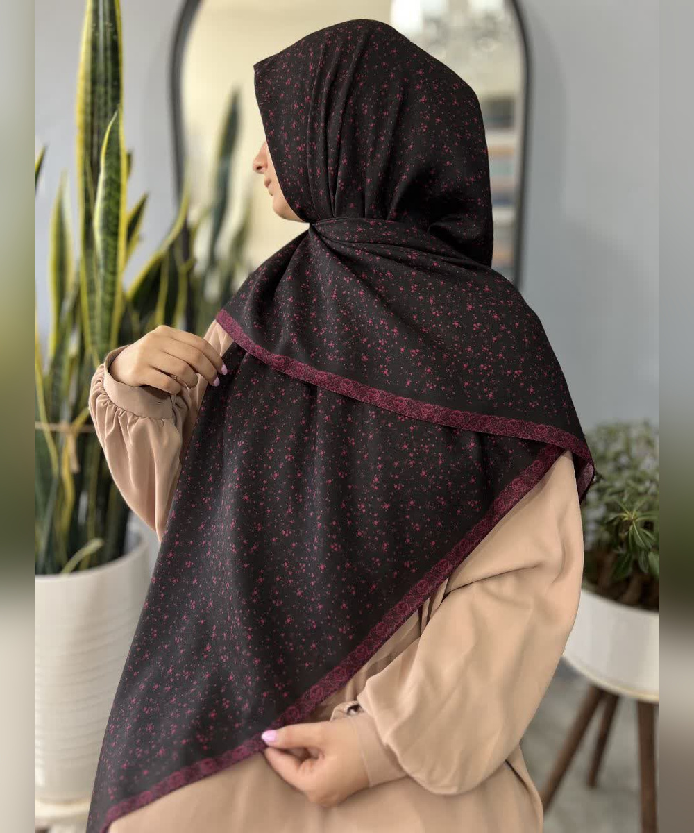 روسری نخی خال‌ریز قواره ۱۴۰
