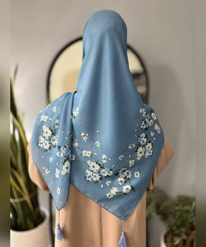 روسری کرپنخ شکوفهای قواره ۱۴۰