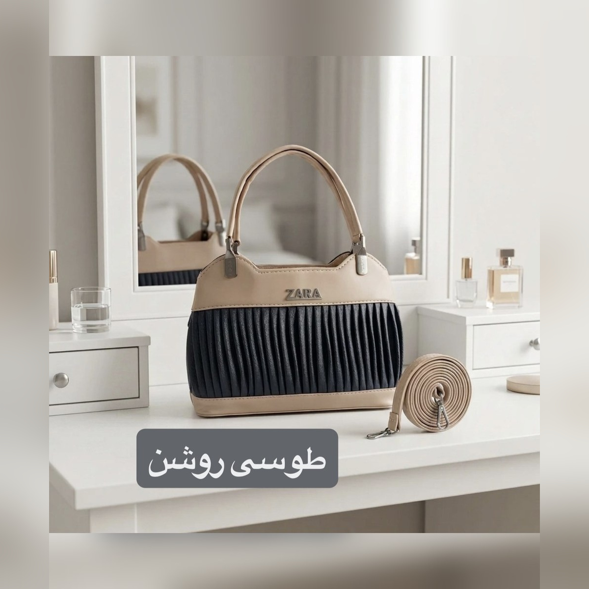 کیف دستی زنانه چرم مصنوعی کد ۵۷۳۵