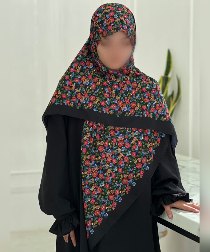 روسری کرپنخ گلدار قواره ۱۴۰