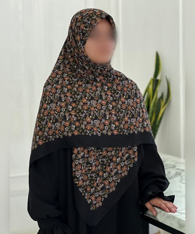 روسری کرپنخ گلدار قواره ۱۴۰