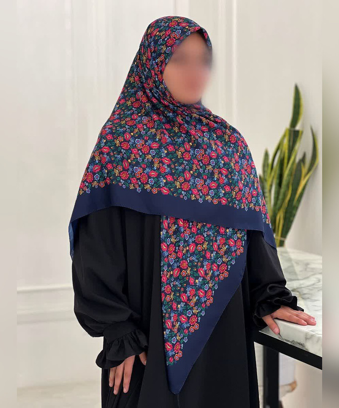 روسری کرپنخ گلدار قواره ۱۴۰