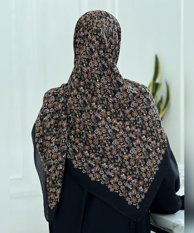 روسری کرپنخ گلدار قواره ۱۴۰