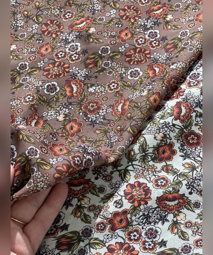 روسری کرپنخ گلدار قواره ۱۴۰