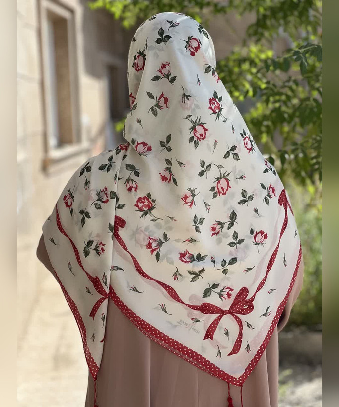 روسری کرپنخ طرح ربان پاپیون قواره ۱۴۰