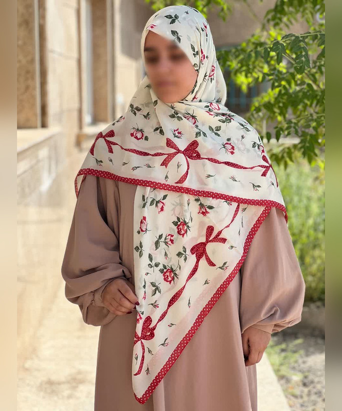 روسری کرپنخ طرح ربان پاپیون قواره ۱۴۰