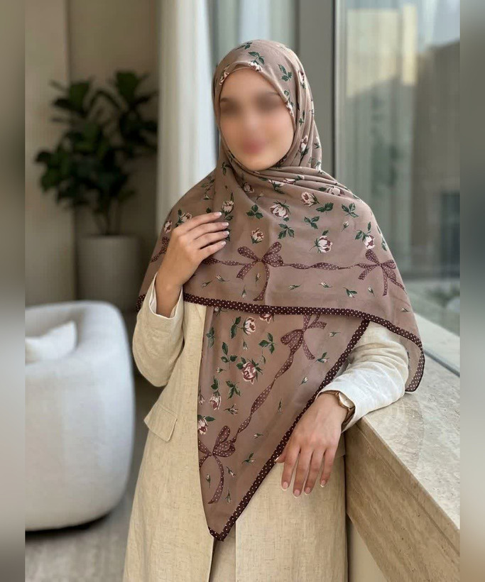 روسری کرپنخ طرح ربان پاپیون قواره ۱۴۰