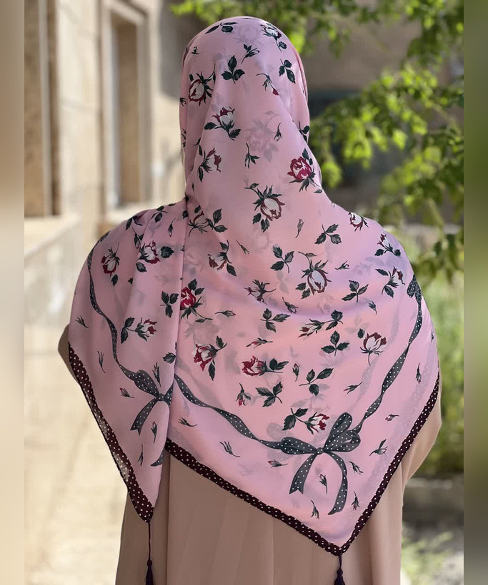 روسری کرپنخ طرح ربان پاپیون قواره ۱۴۰