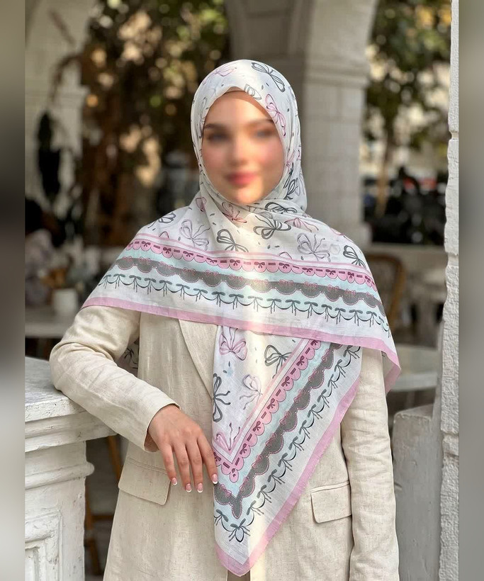 روسری سوپرنخ طرح دالبر قواره ۱۴۰