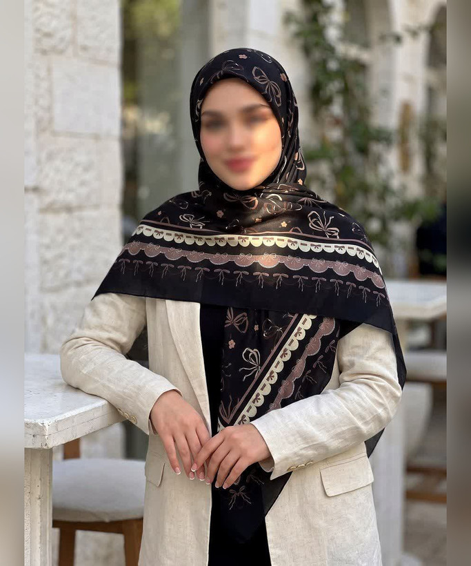 روسری سوپرنخ طرح دالبر قواره ۱۴۰