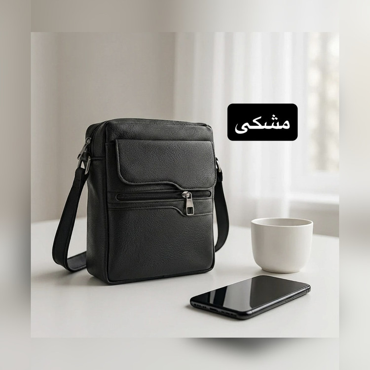 کیف دوشی مردانه چرم مصنوعی کد ۷۱۹۶ - نمای 2