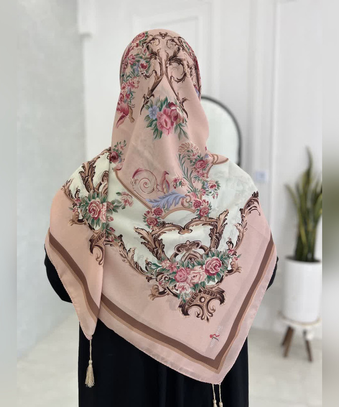 روسری کرپنخ طرح سلطنتی قواره ۱۴۰