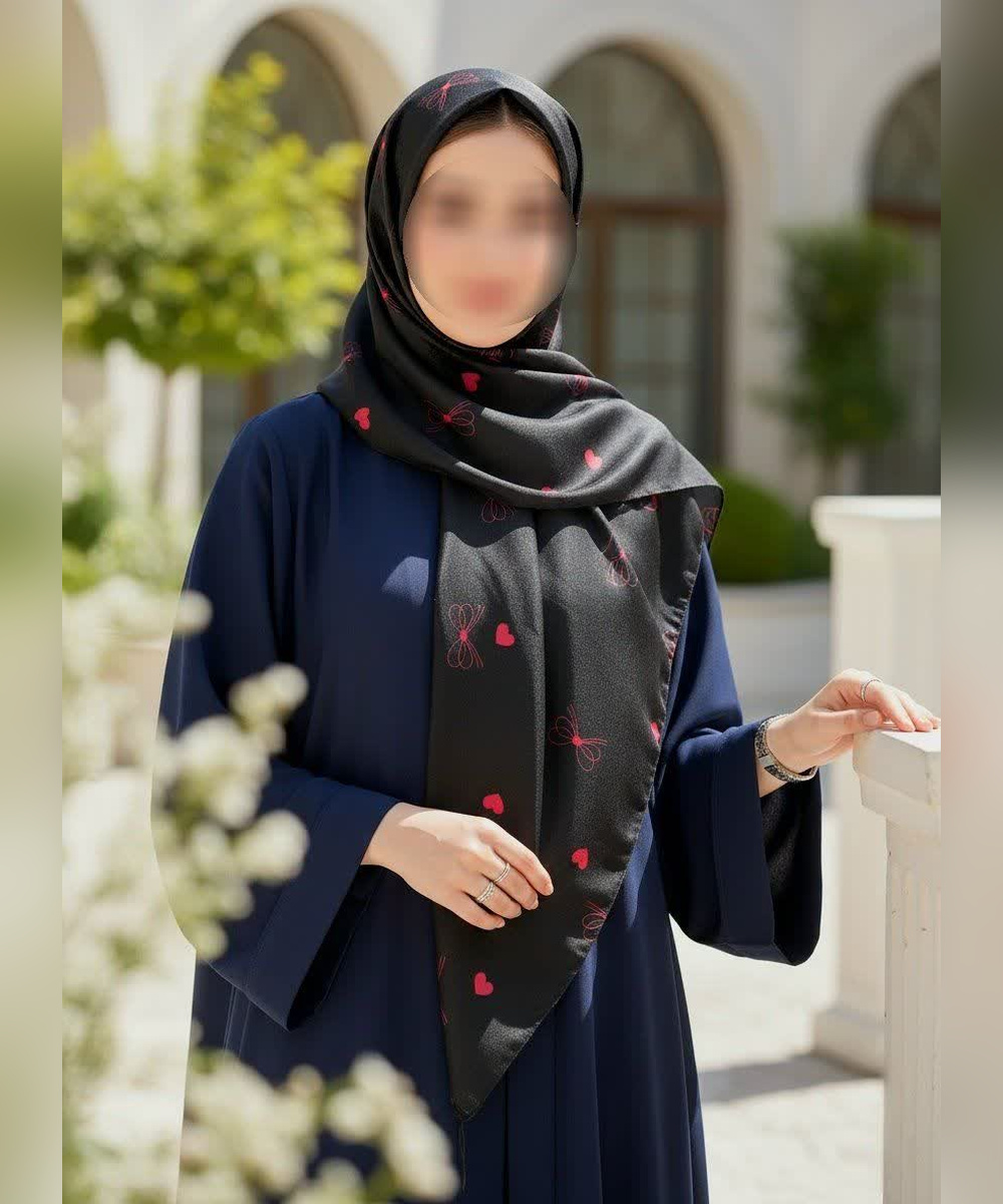 روسری سوپرنخ طرح‌دار قواره ۱۲۰