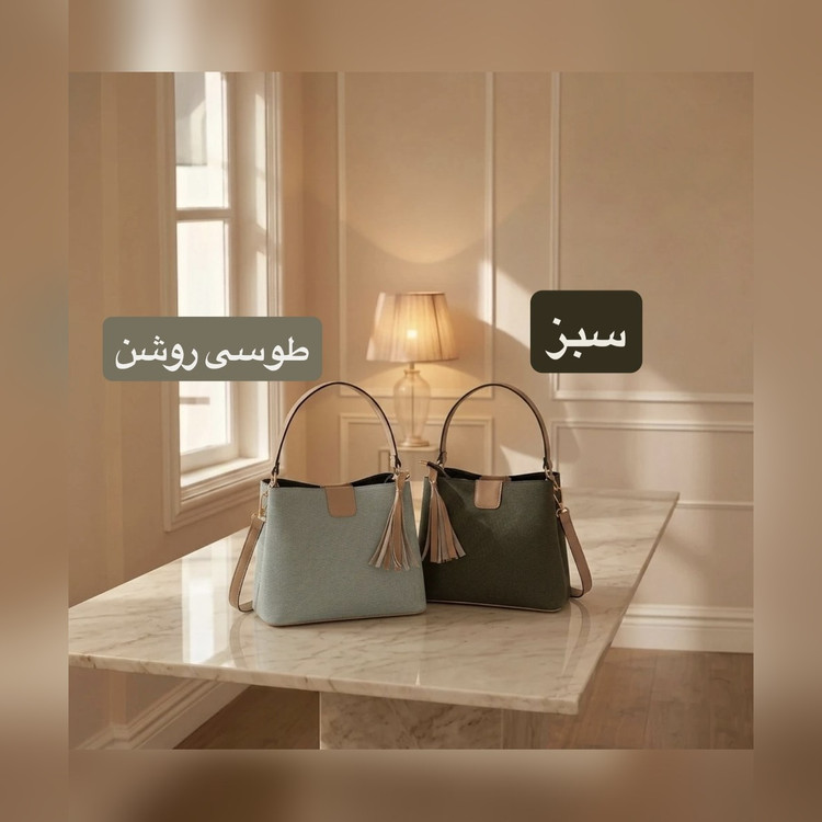 کیف دستی زنانه چرم مصنوعی کد ۵۷۱۹ - نمای 2