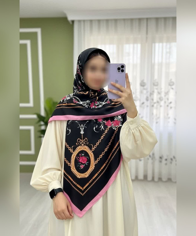 روسری سوپرنخ گلوبته قواره ۱۴۰