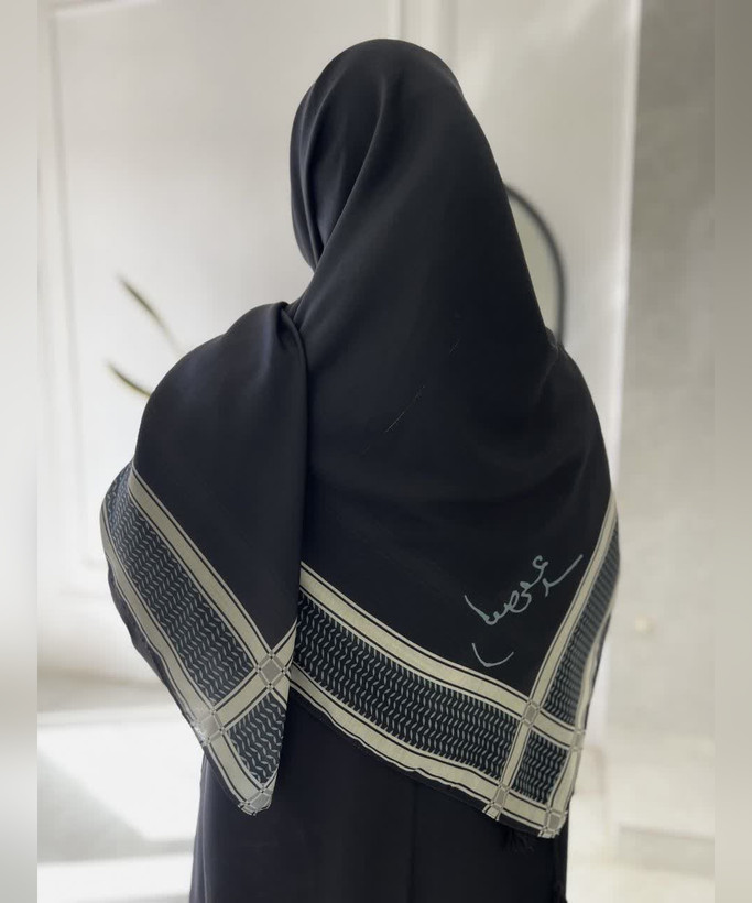 روسری سوپرنخ طرح مقاومت قواره ۱۴۰
