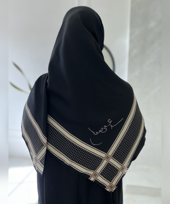 روسری سوپرنخ طرح مقاومت قواره ۱۴۰