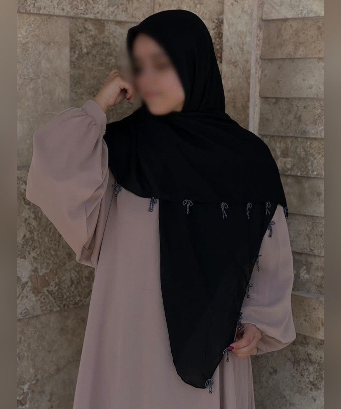 روسری کرپنخ پاپیون ملیلهدوزی قواره ۱۲۰