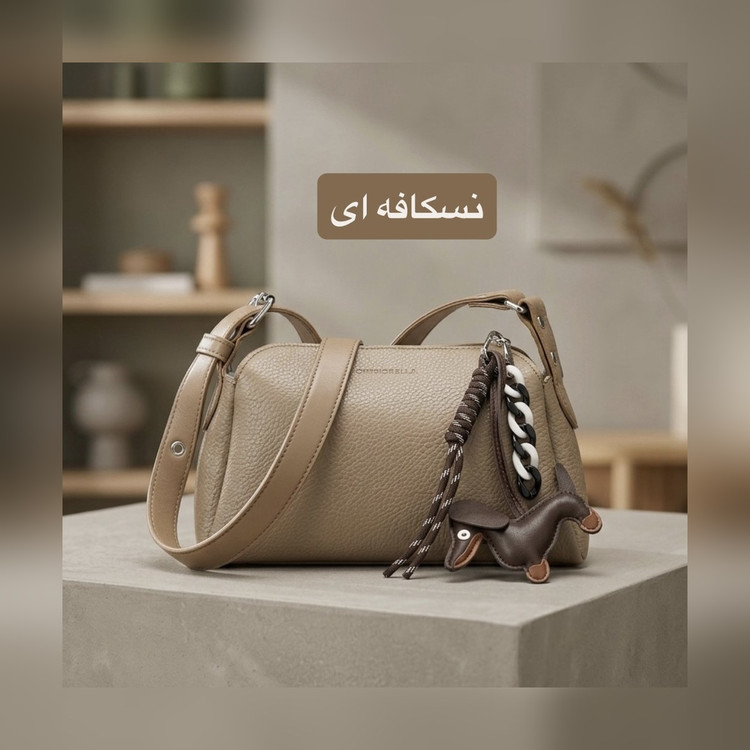 کیف دوشی پاسپورتی چرم مصنوعی کد ۴۷۳۴ - نمای 2