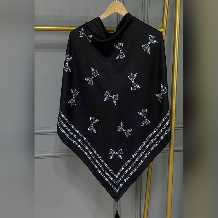 ست کیف و روسری طرح پاپیون رزگل (B2)
