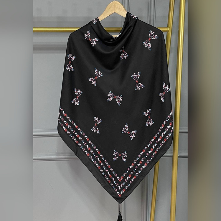ست کیف و روسری طرح پاپیون رزگل (B2)