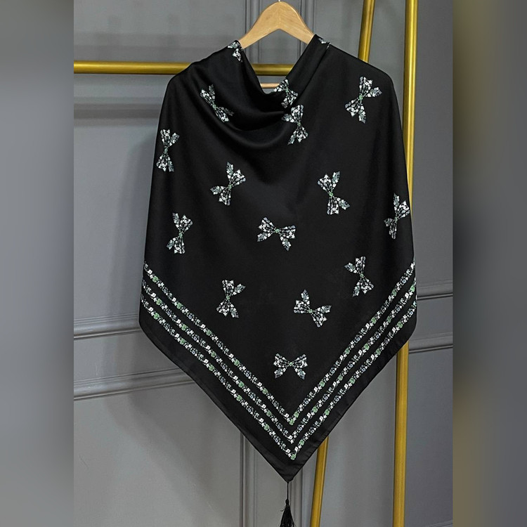 ست کیف و روسری طرح پاپیون رزگل (B2)