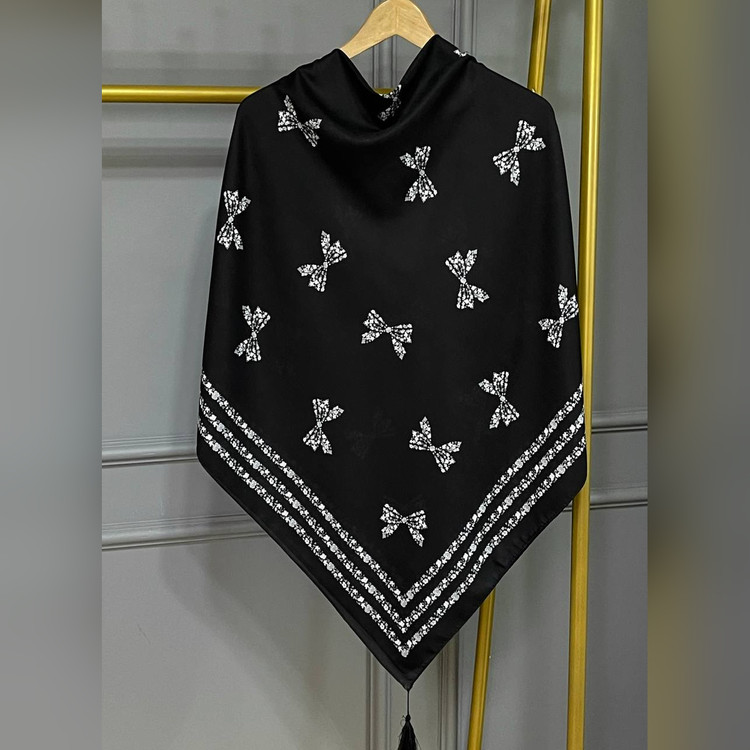 ست کیف و روسری طرح پاپیون رزگل (B2)