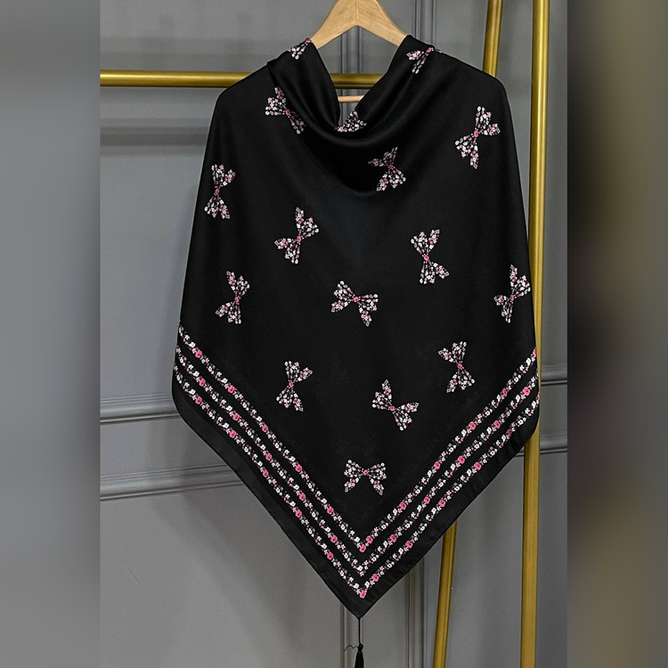 ست کیف و روسری طرح پاپیون رزگل (B2)
